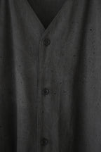 Yamauchi - Black dyed strong twist cotton voile cloth pajama shirt