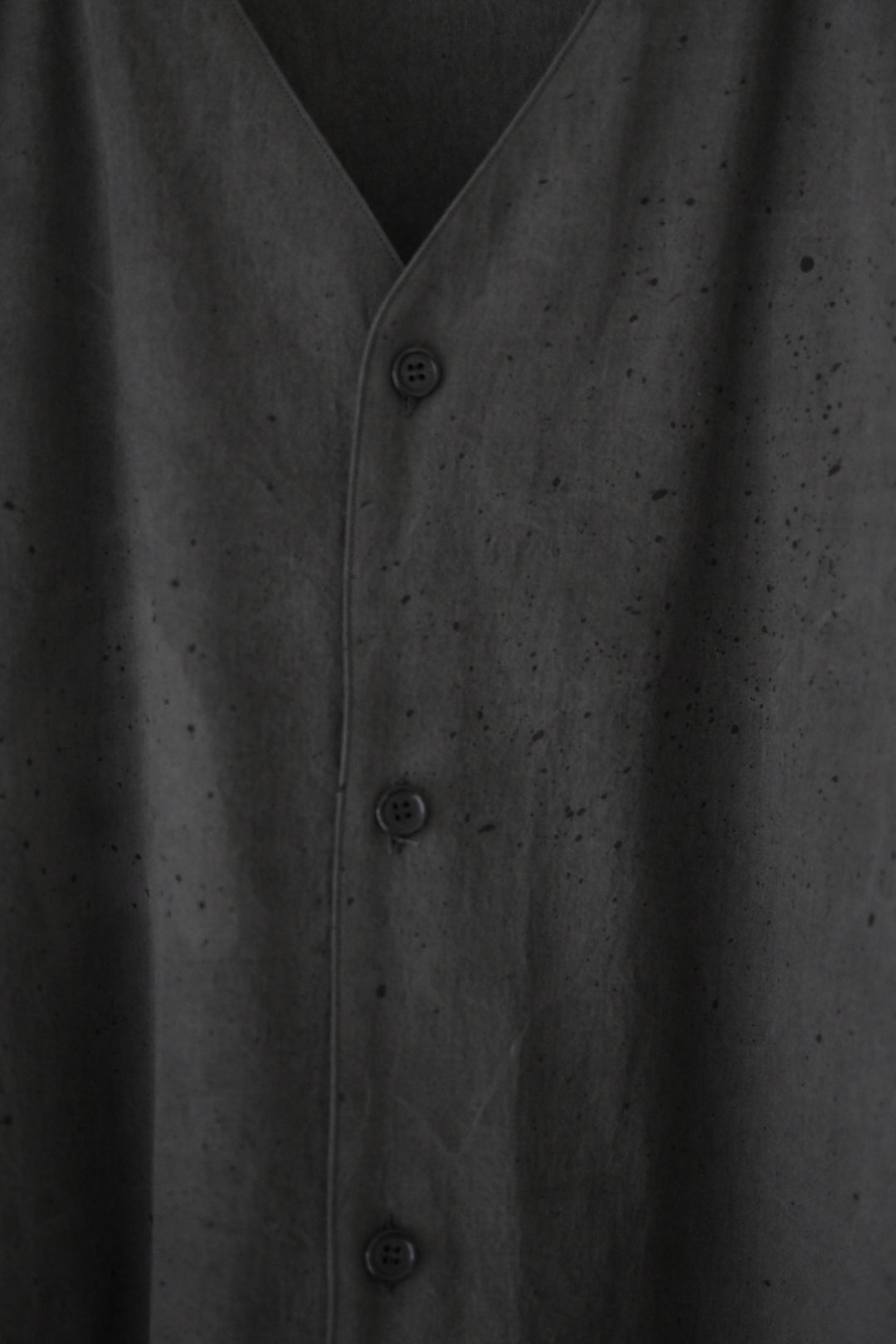 Yamauchi - Black dyed strong twist cotton voile cloth pajama shirt