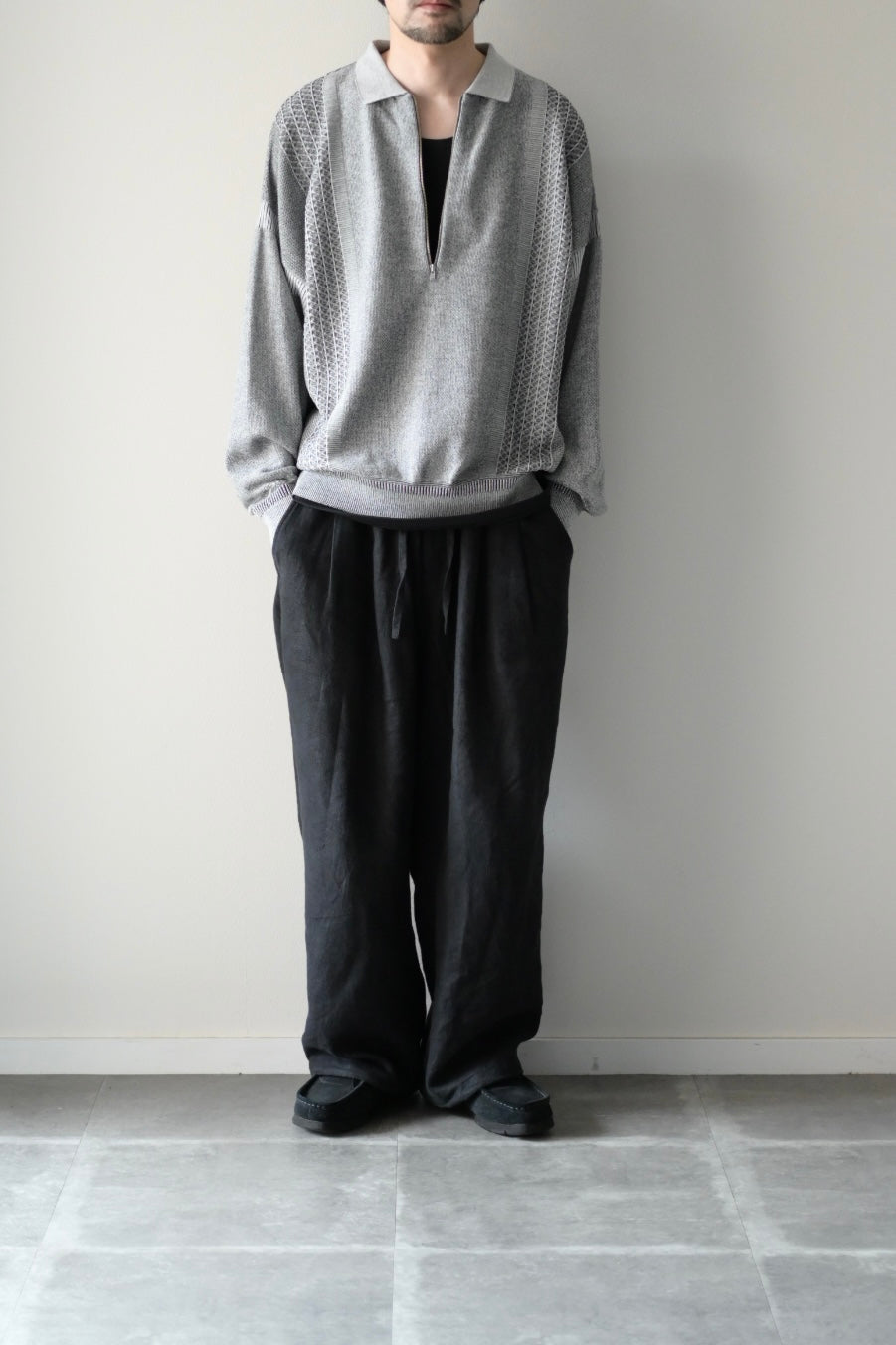 YASHIKI - Kanto Zip Polo [MIX-GRAY]