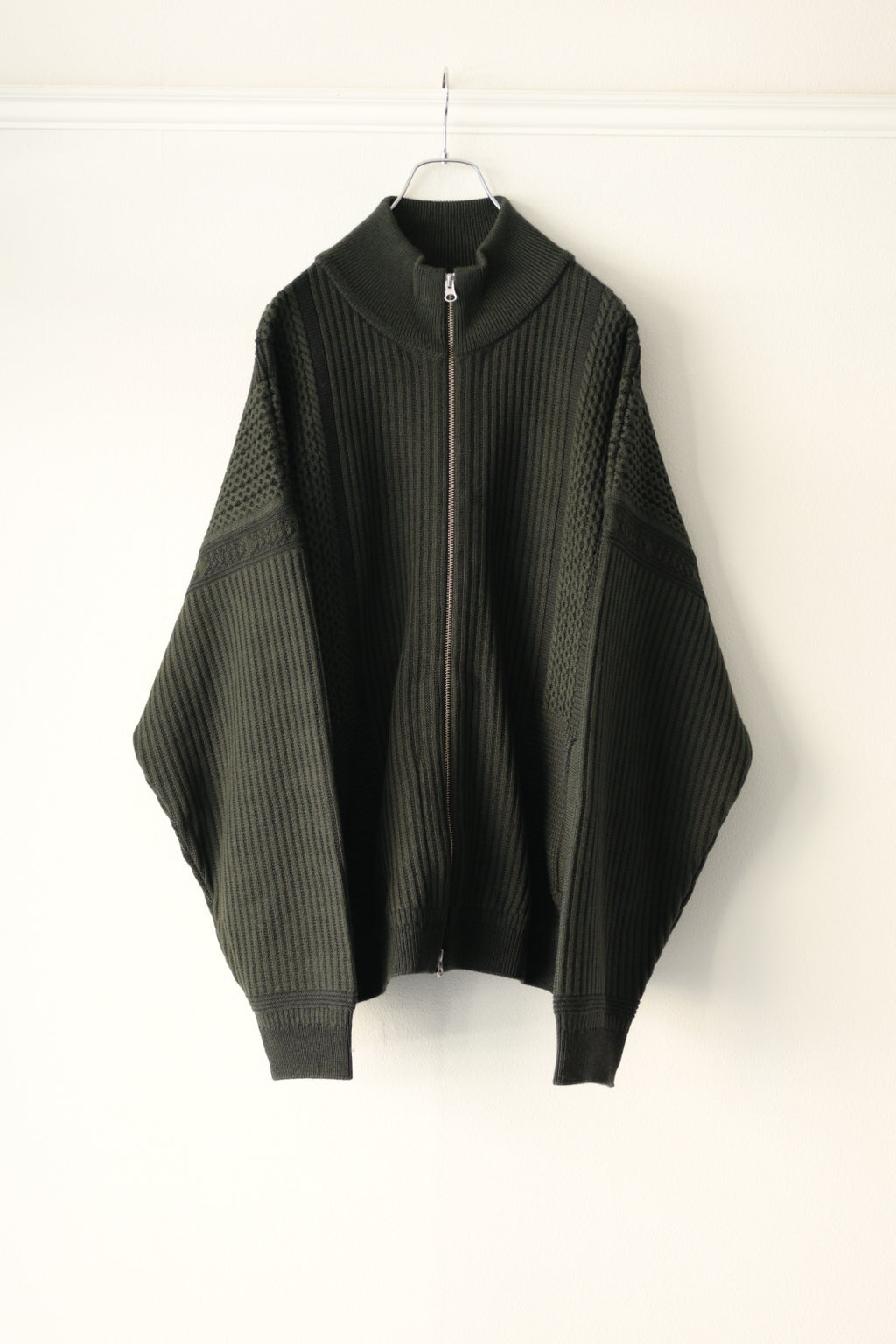 YASHIKI - Akiiro Drivers Knit [DARK-OLIVE]