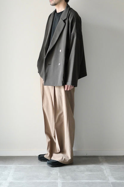 YASHIKI (ヤシキ) - Seion Short Double Jacket [DARK-OLIVE]