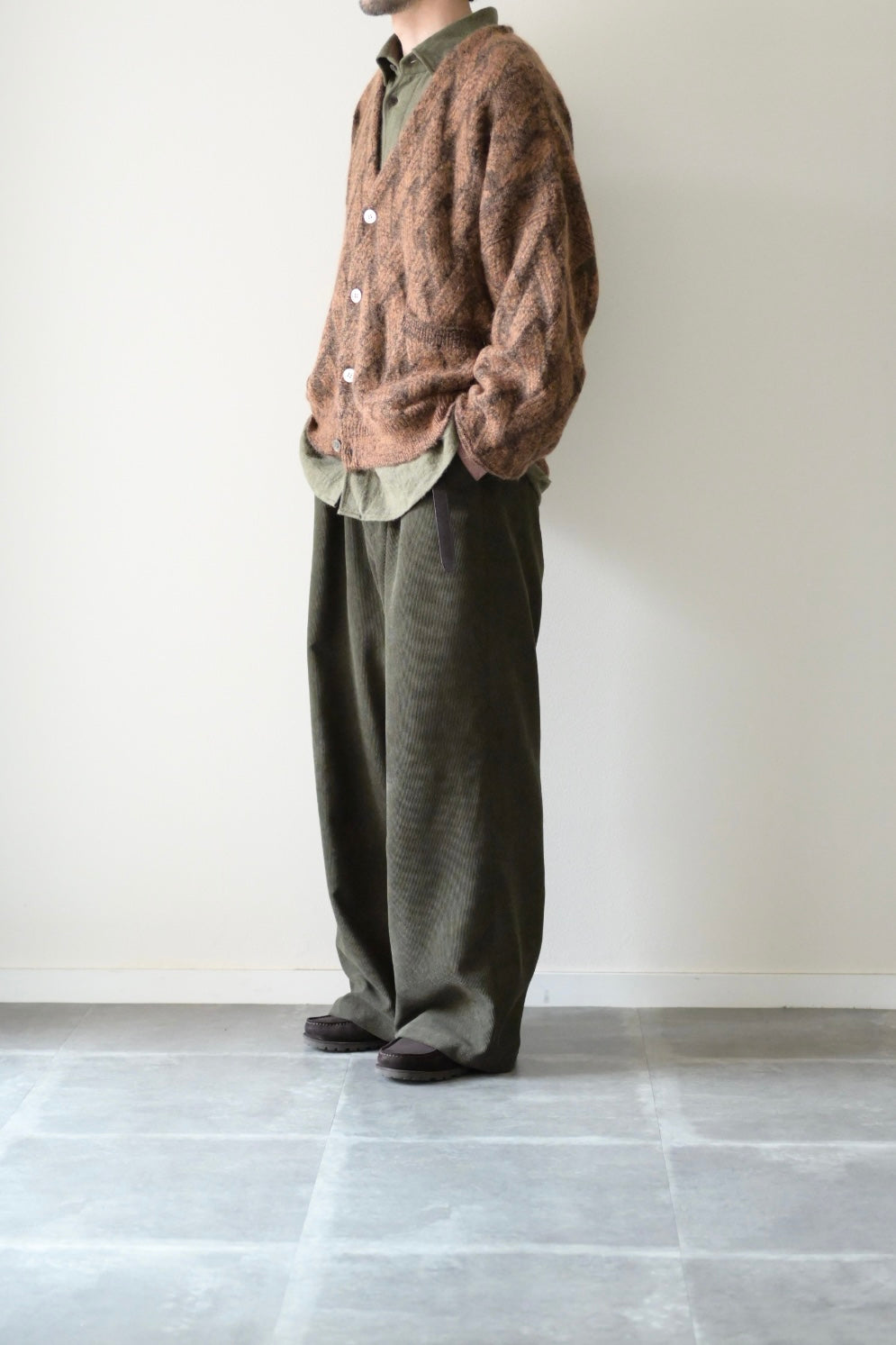 YASHIKI - Ochiba mohair Cardigan [ORANGE]