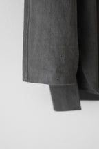 Yamauchi - Black dyed strong twist cotton voile cloth pajama shirt