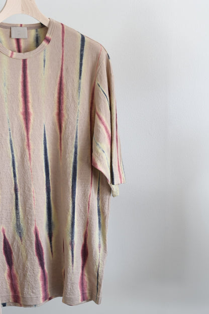 山内 - 塩縮加工リネンニット・Tシャツ shibori beige