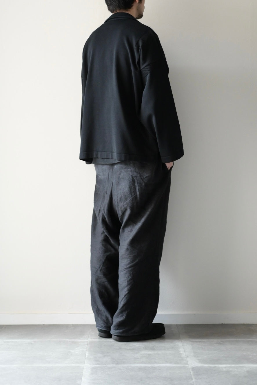 YASHIKI Seion Short Double Jacket [BLACK] 通販 | ヤシキ 半袖ニット