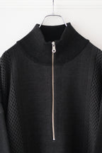 YASHIKI - Karita Half Zip Knit [BLACK]