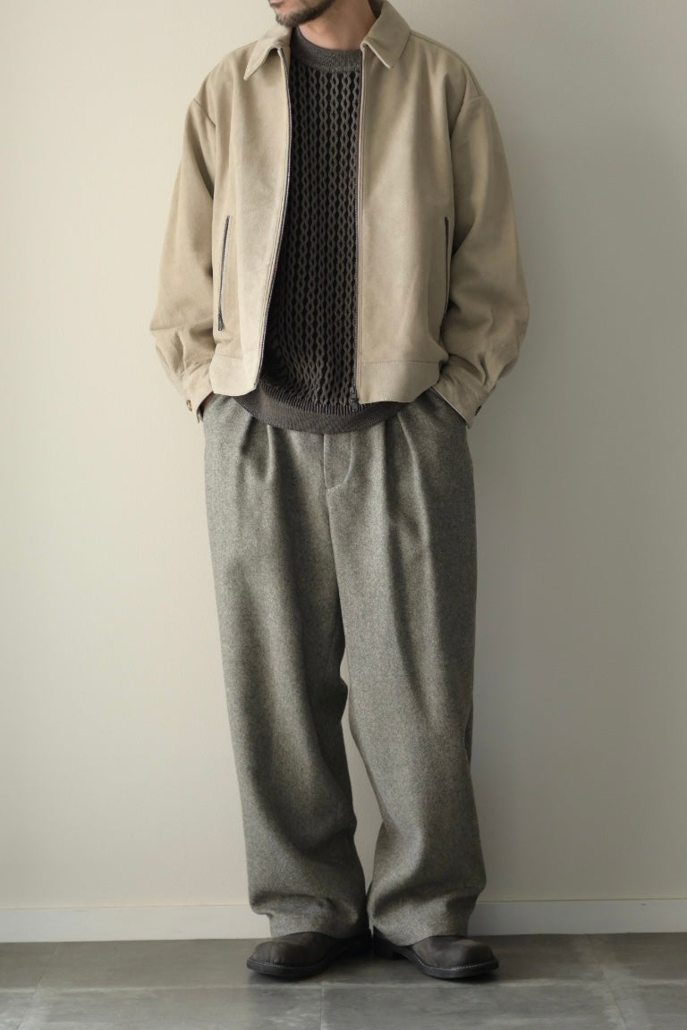 SAYATOMO  - 2-Tack Wide Trousers [GRAY]