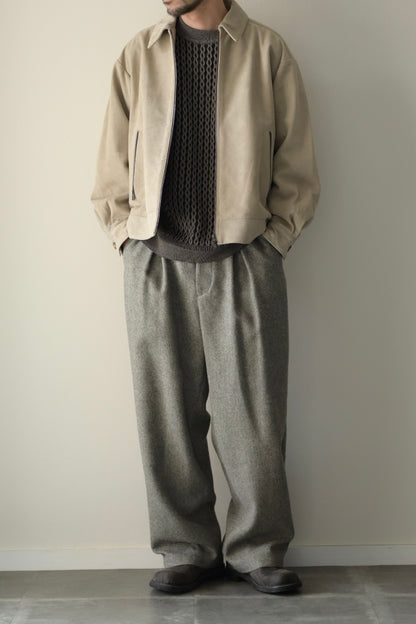 SAYATOMO - 2-Tack Wide Trousers [GRAY]