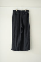 Blanc YM - Linen Silk Wide Knee Tuck Pants