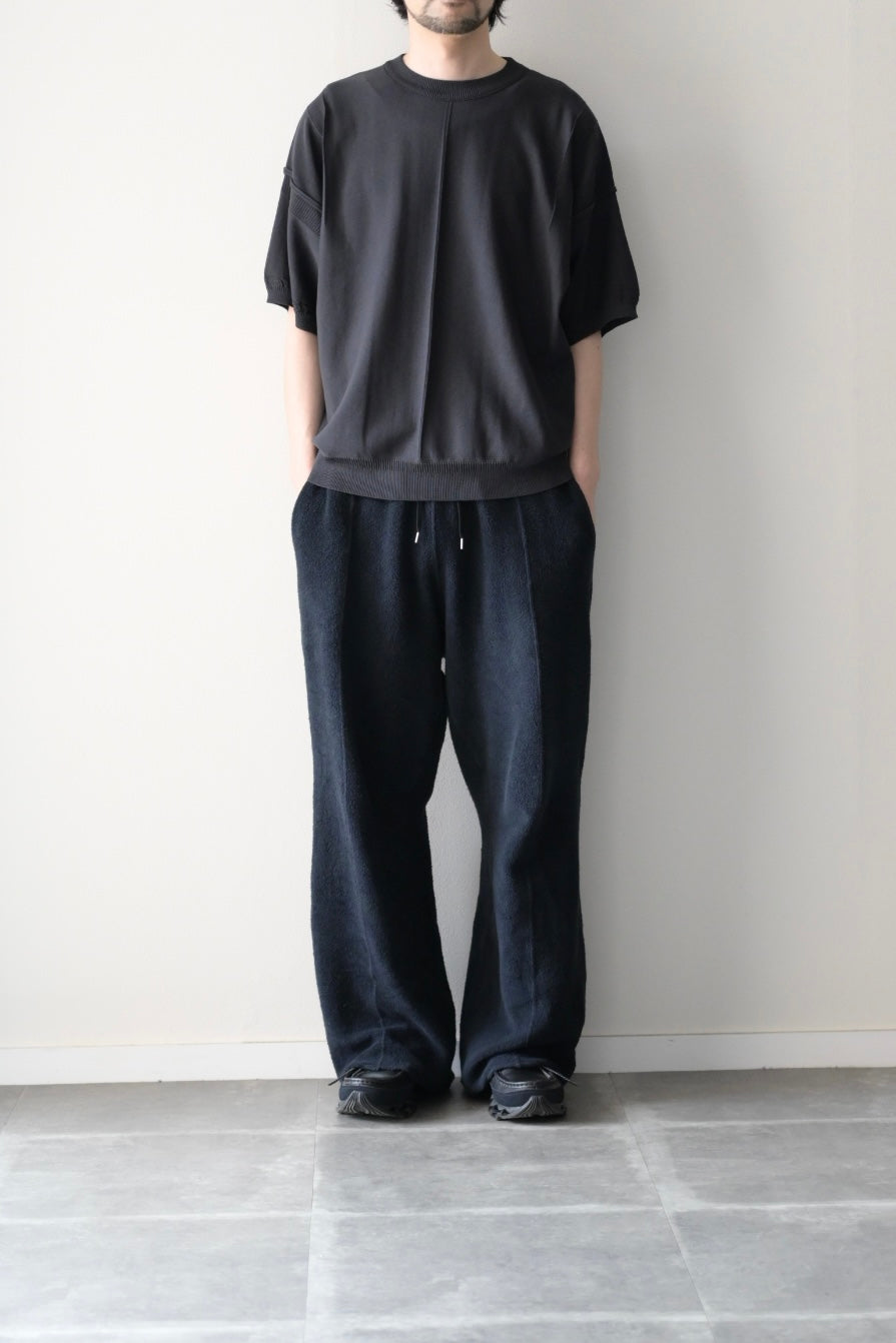 YASHIKI (ヤシキ) - Mebuki S/S Knit [CHARCOAL]