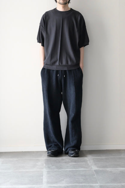 YASHIKI (ヤシキ) - Mebuki S/S Knit [CHARCOAL]