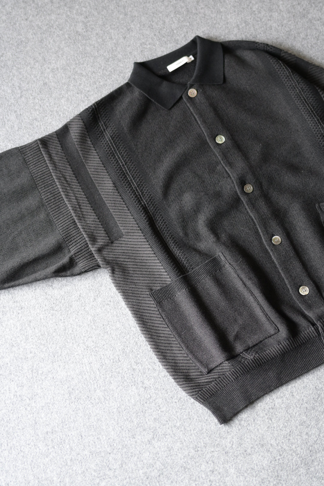 YASHIKI - Kokuu Collar Cardigan [BLACK]