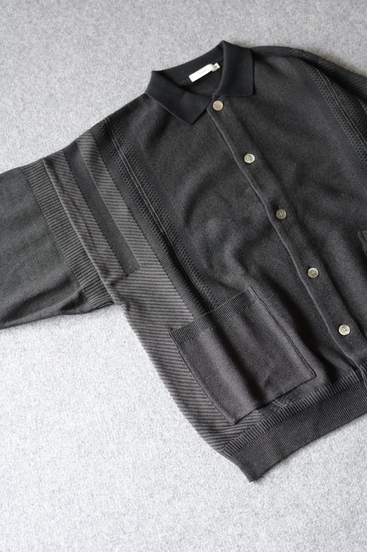 YASHIKI - Kokuu Collar Cardigan [BLACK]