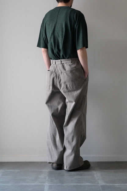 phebus - SULFUR DYE DENIM BELTED PANTS [GRAY]