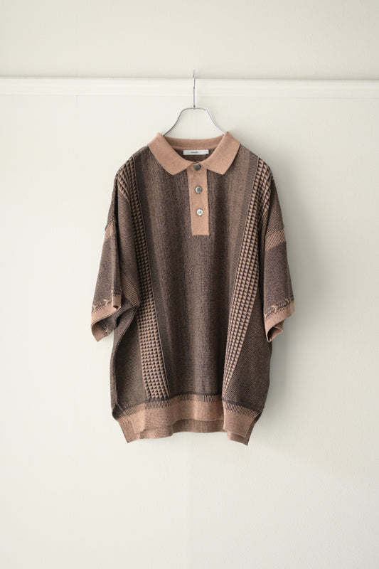 YASHIKI - Aotsuyu Knit Polo [PINK]