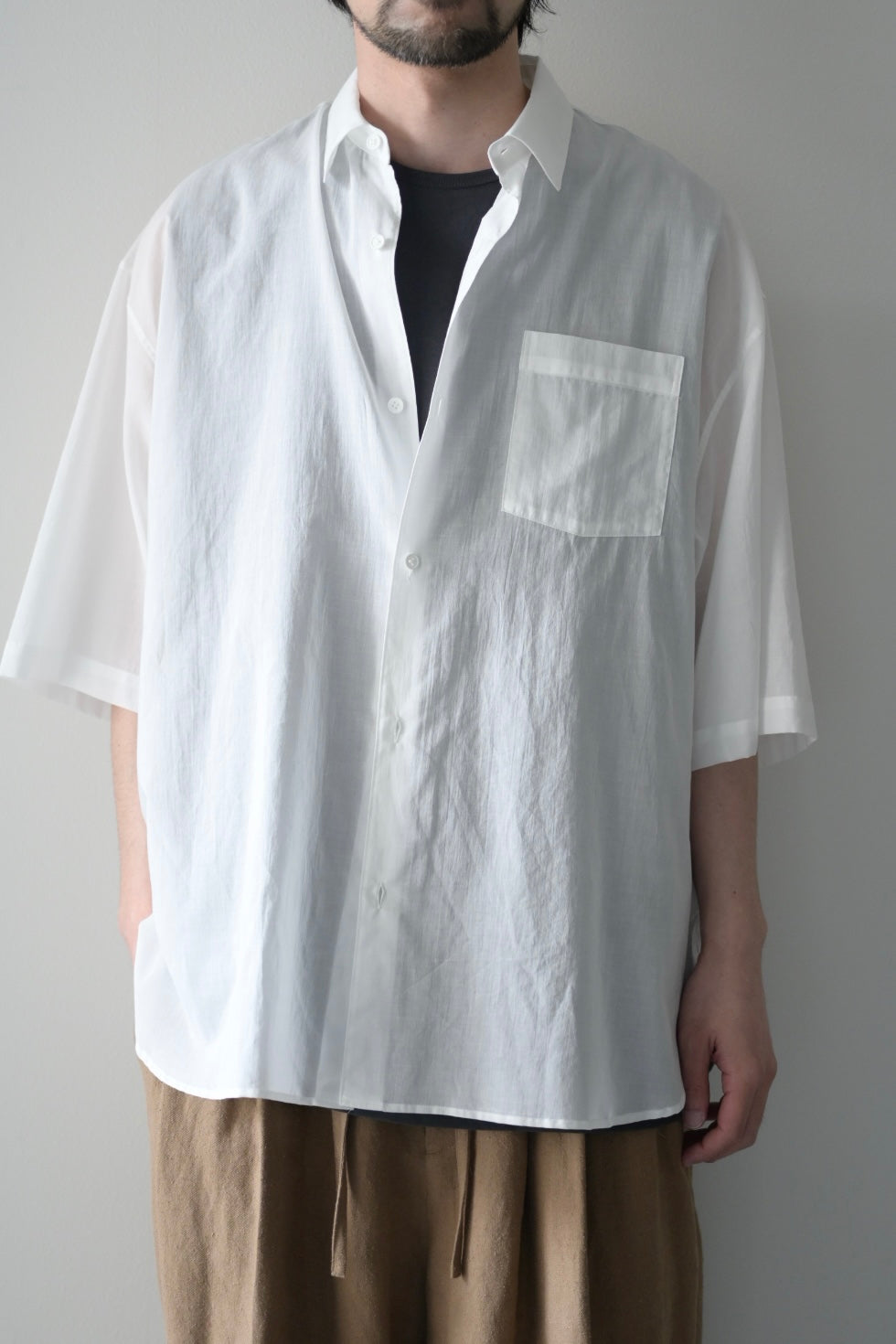 Blanc YM (ブランワイエム) - Supima Cotton Half Shirts [White]