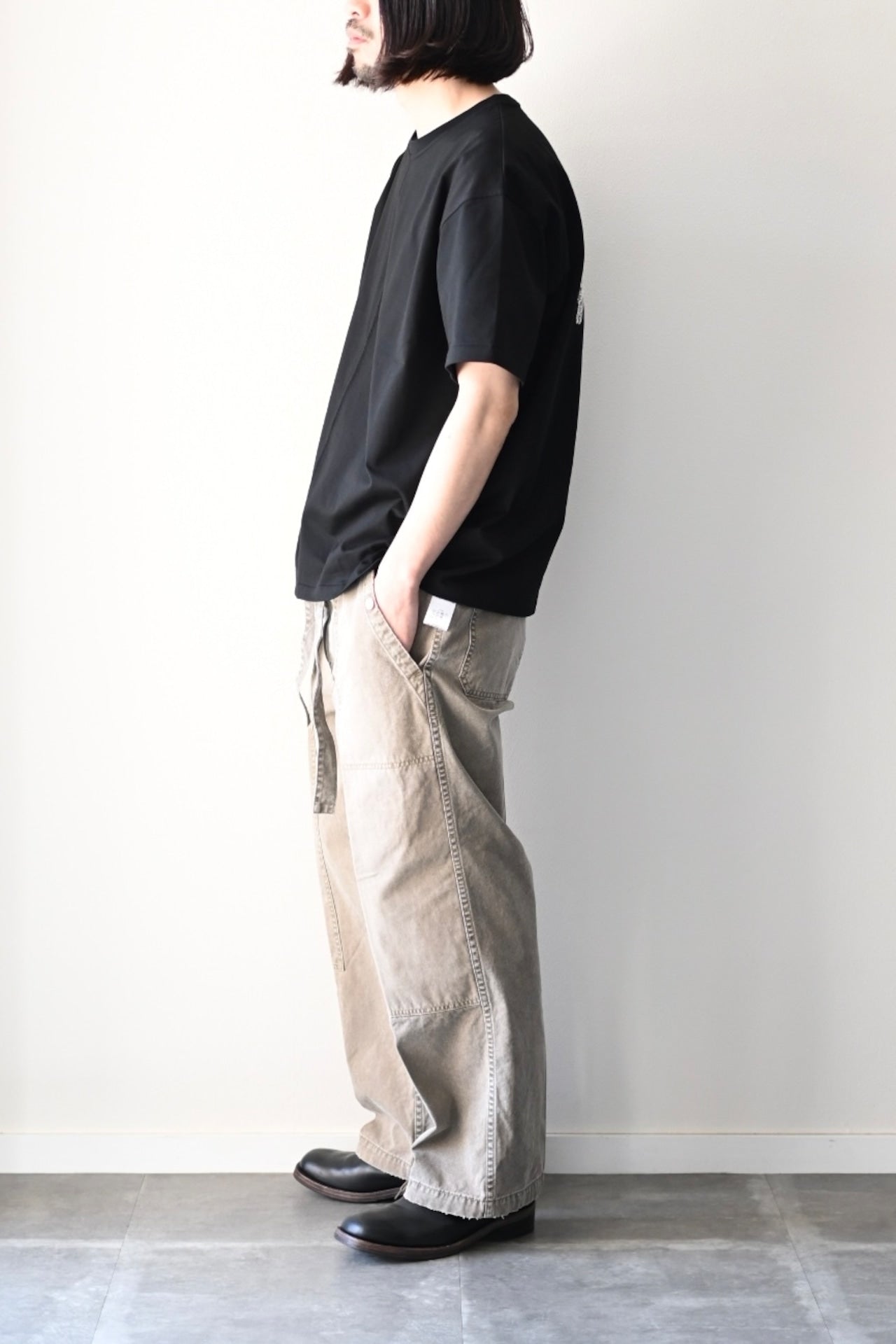 phebus - TWO BIRDS T-SHIRT [BLACK]