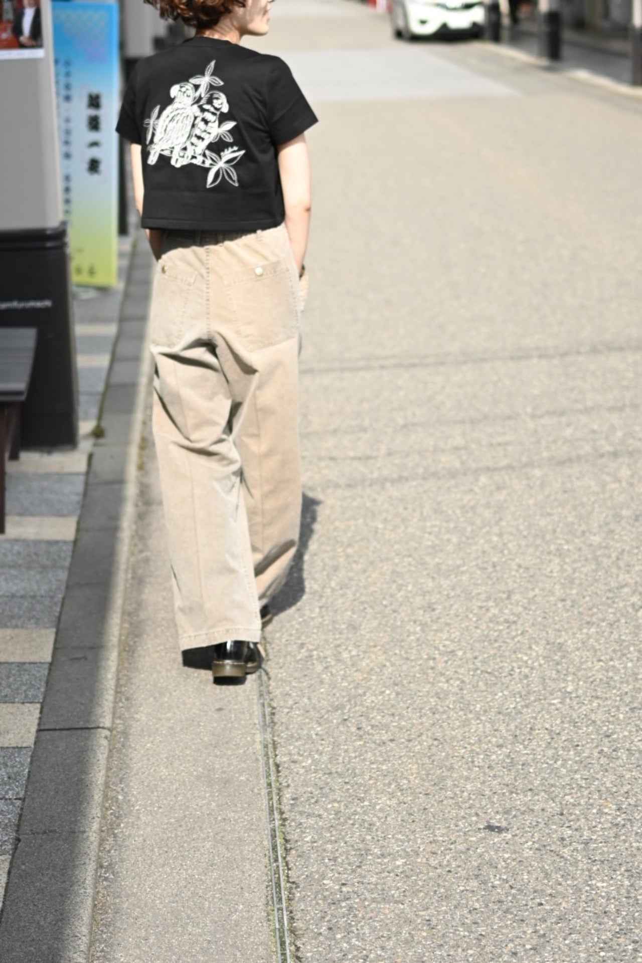 phebus - TWO BIRDS T-SHIRT [BLACK]