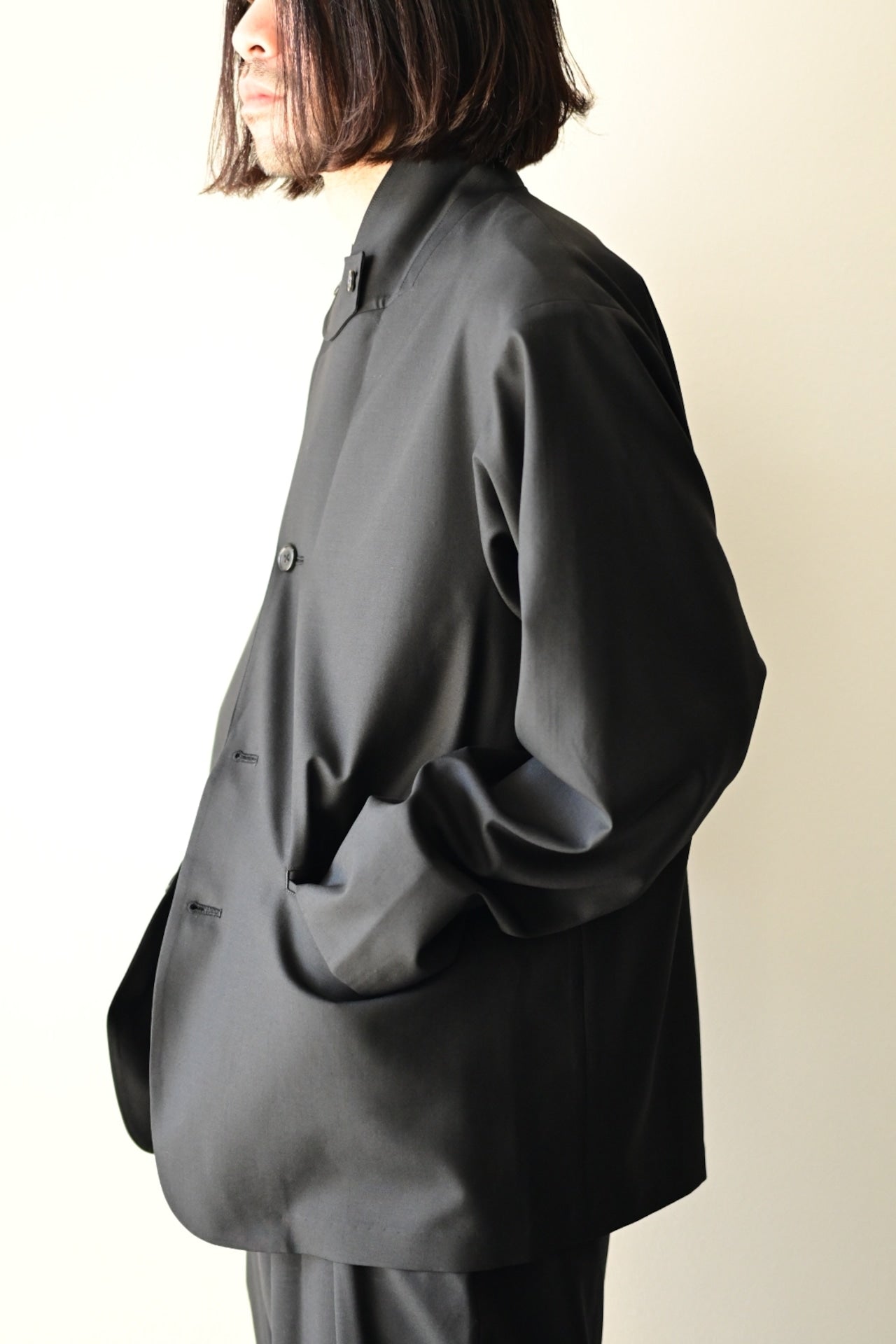 tangenet -  Jacketsu [Black] wool tropical
