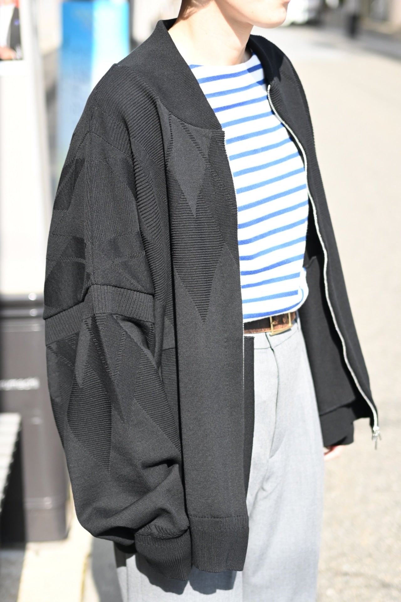 YASHIKI - Seika Knit Blouson [BLACK]