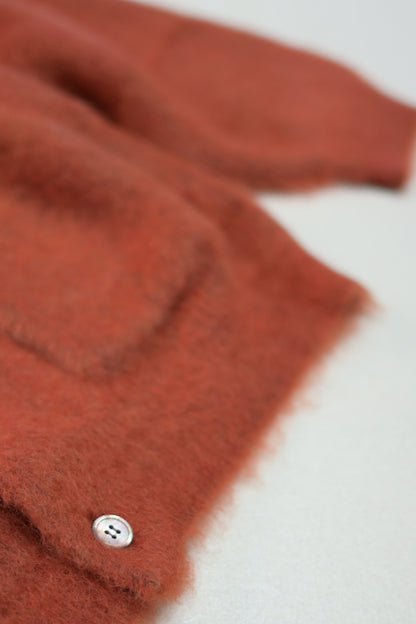 YASHIKI - Akane mohair Cardigan [ORANGE]