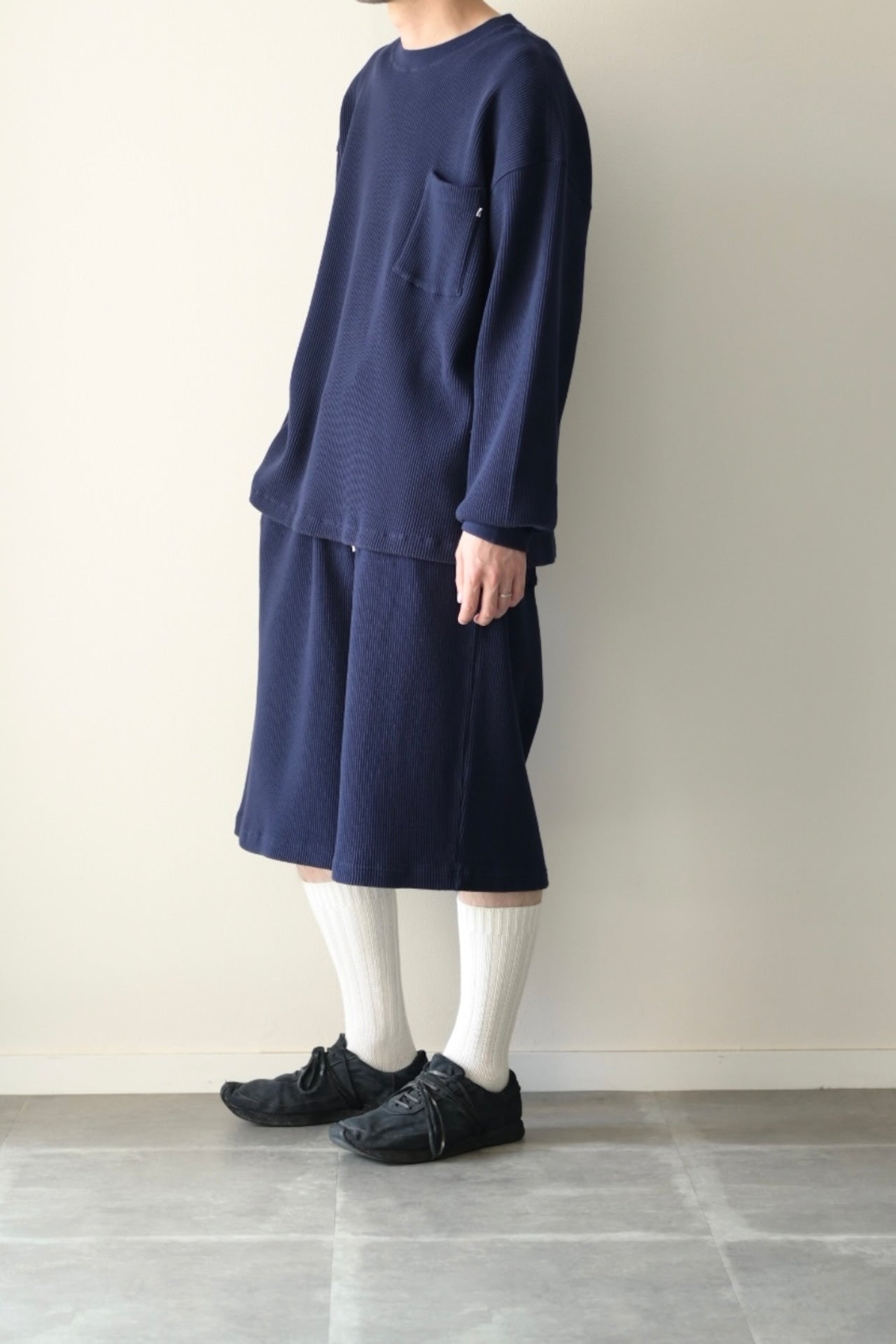 wonderland - Waffle L/S [DARK NAVY]
