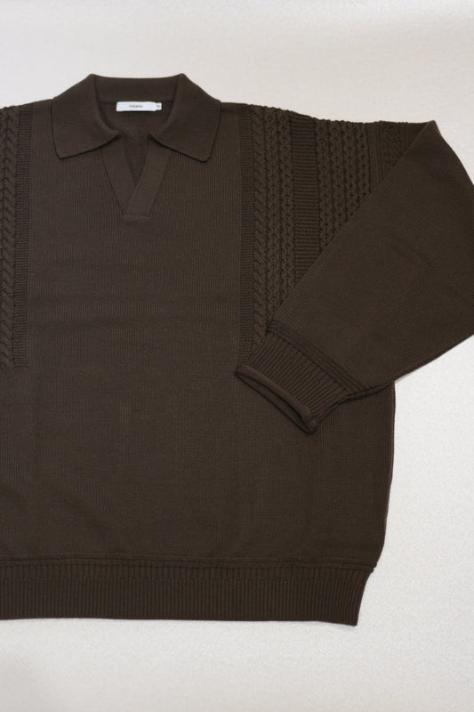 YASHIKI - Hatsuyuki Skipper Knit [BROWN]