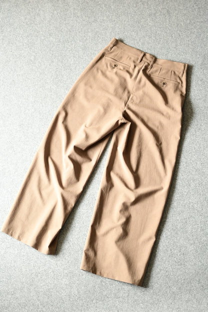SAYATOMO - 1-Tack Baggy Slacks [BEIGE]