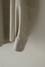 Yamauchi - Blue Fox x Yak x Wool Double Stitch Shirt