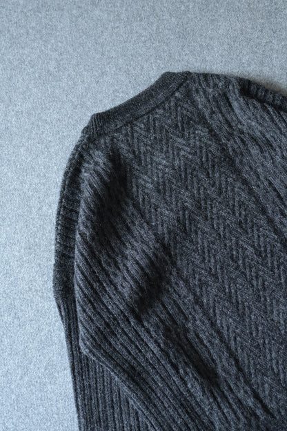 YASHIKI - Sekkei mohair Knit [BLACK]