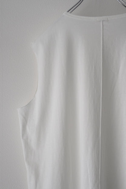 phebus (フィーバス) - COTTON JERSEY SLEEVELESS SHIRT [WHITE]