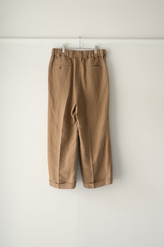 Blanc YM - Linen Silk Oversize Pants [BEIGE]