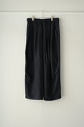 Blanc YM(ブランワイエム) - Linen Silk Wide Knee Tuck Pants