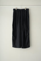 Blanc YM(ブランワイエム) - Linen Silk Wide Knee Tuck Pants