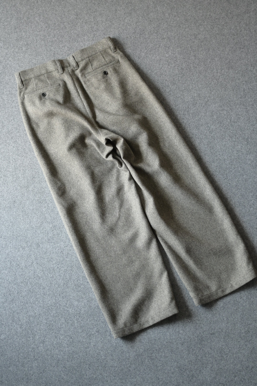 SAYATOMO  - 2-Tack Wide Trousers [GRAY]