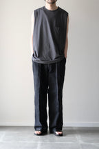 phebus  - COTTON JERSEY SLEEVELESS SHIRT [BLACK]
