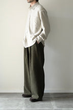 Yamauchi - Blue Fox x Yak x Wool Double Stitch Shirt