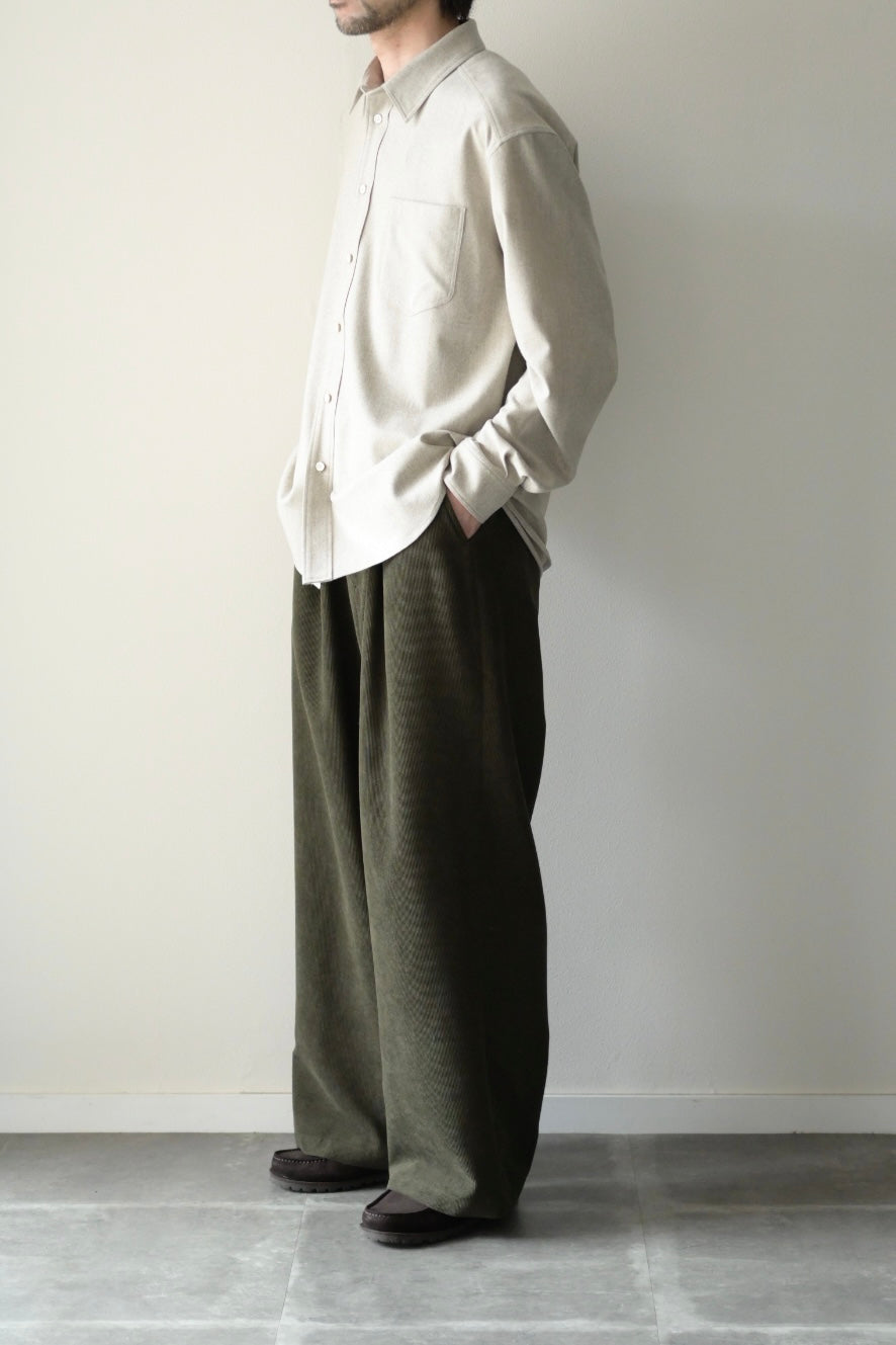 Yamauchi - Blue Fox x Yak x Wool Double Stitch Shirt