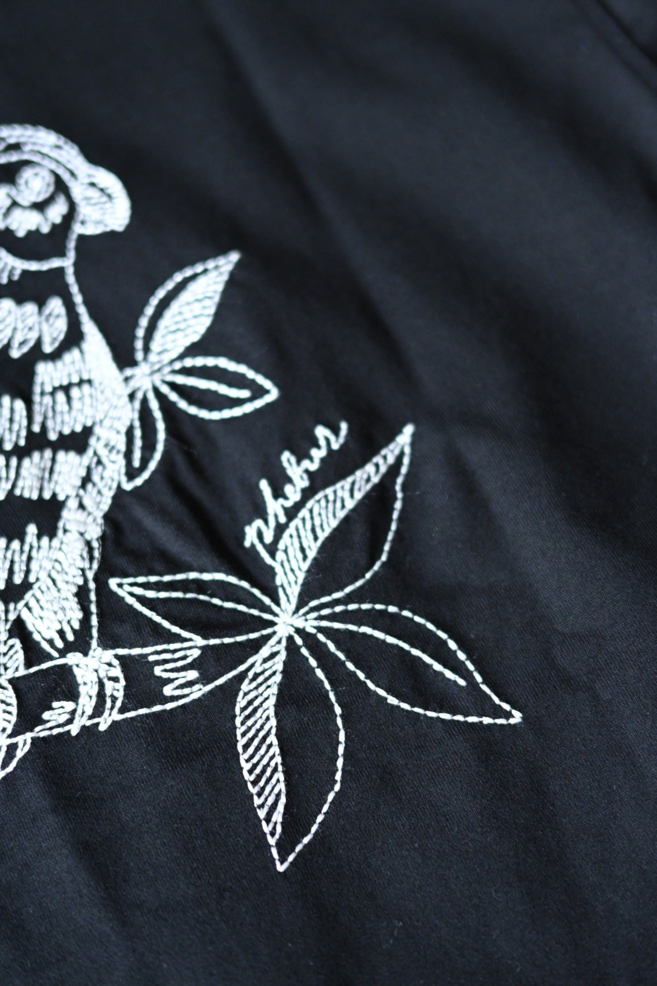 phebus - TWO BIRDS T-SHIRT [BLACK]