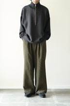 SAYATOMO - 2-Tack Corduroy Baggy Trousers [OLIVE]