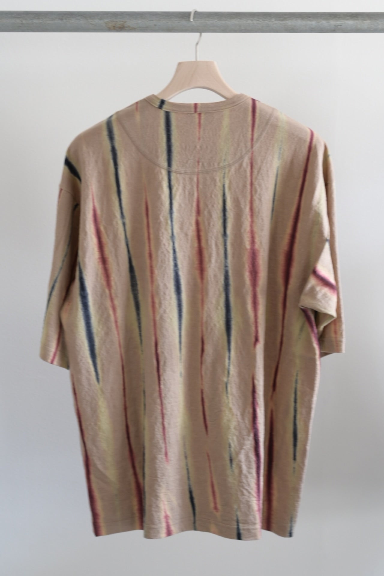 山内 - 塩縮加工リネンニット・Tシャツ shibori beige