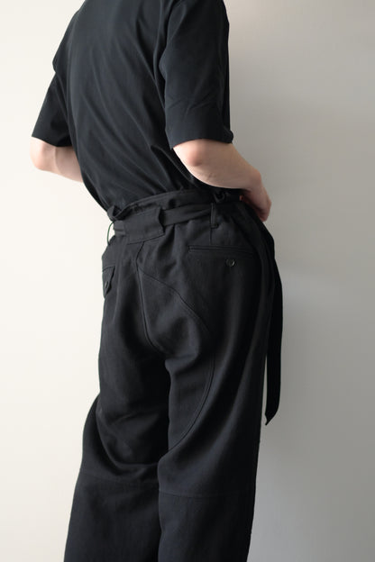山内 - ウォッシュドウールリネンツイル・ツナギパンツ
