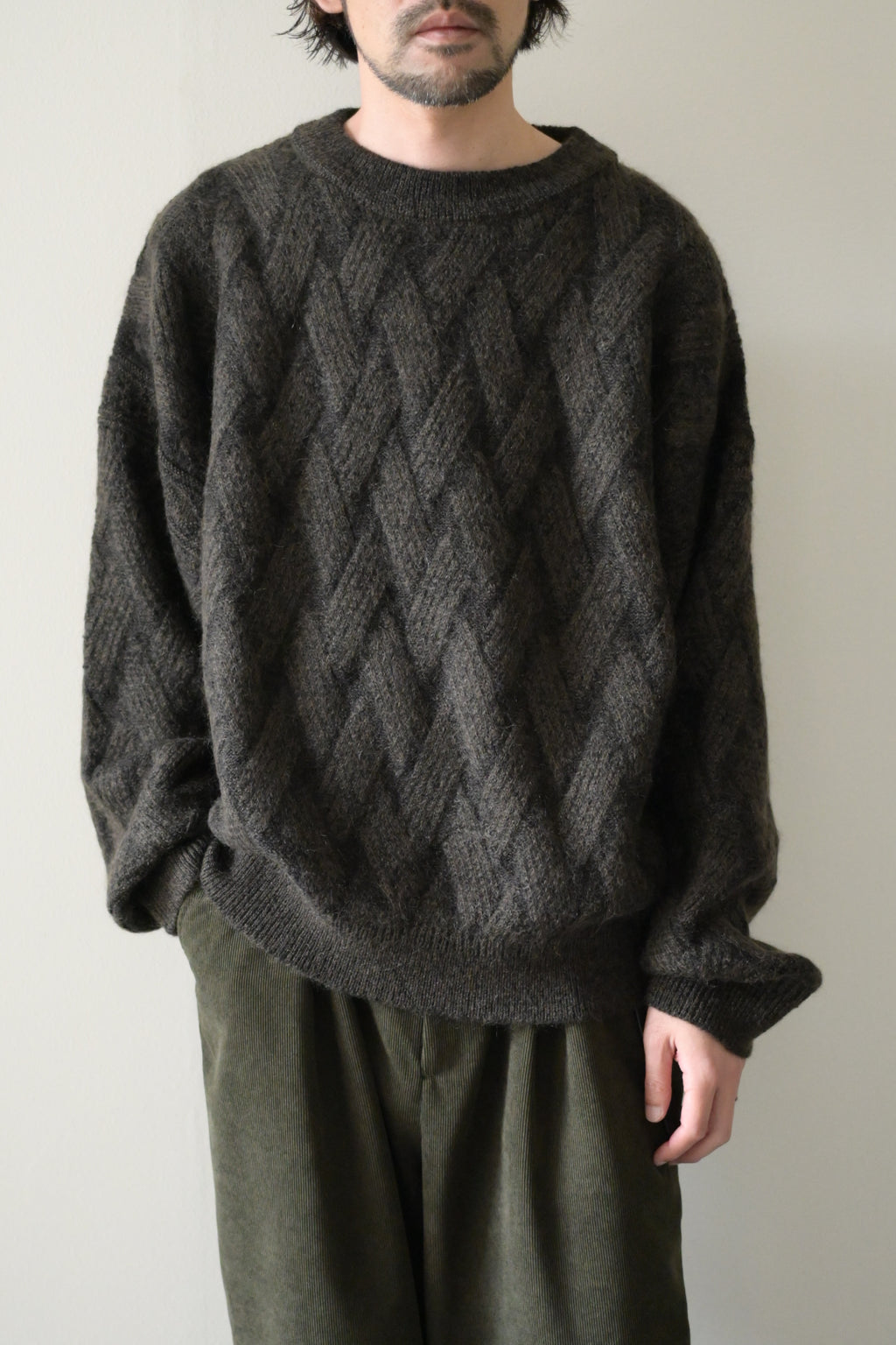 YASHIKI - Ochiba mohair Knit [OLIVE]