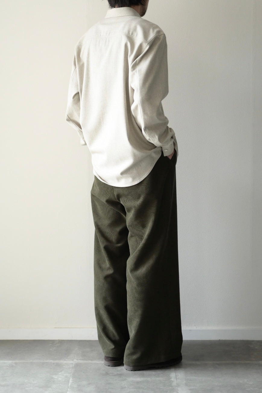 Yamauchi - Blue Fox x Yak x Wool Double Stitch Shirt