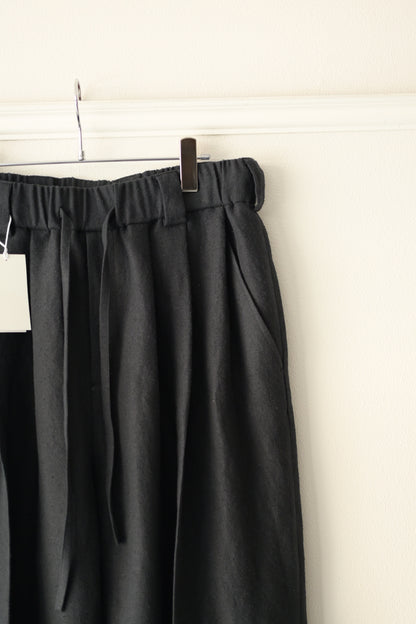 Blanc YM - Linen Silk Oversize Pants [BLACK]