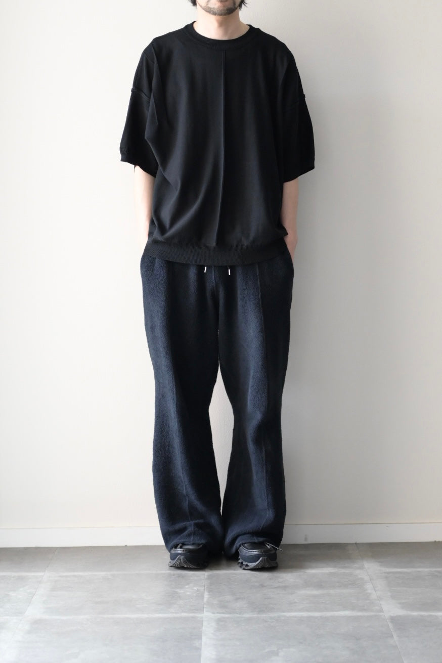 YASHIKI (ヤシキ) - Mebuki S/S Knit [BLACK]