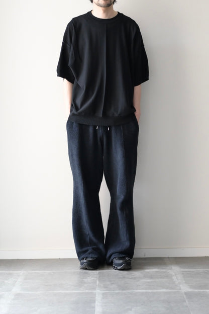 YASHIKI (ヤシキ) - Mebuki S/S Knit [BLACK]