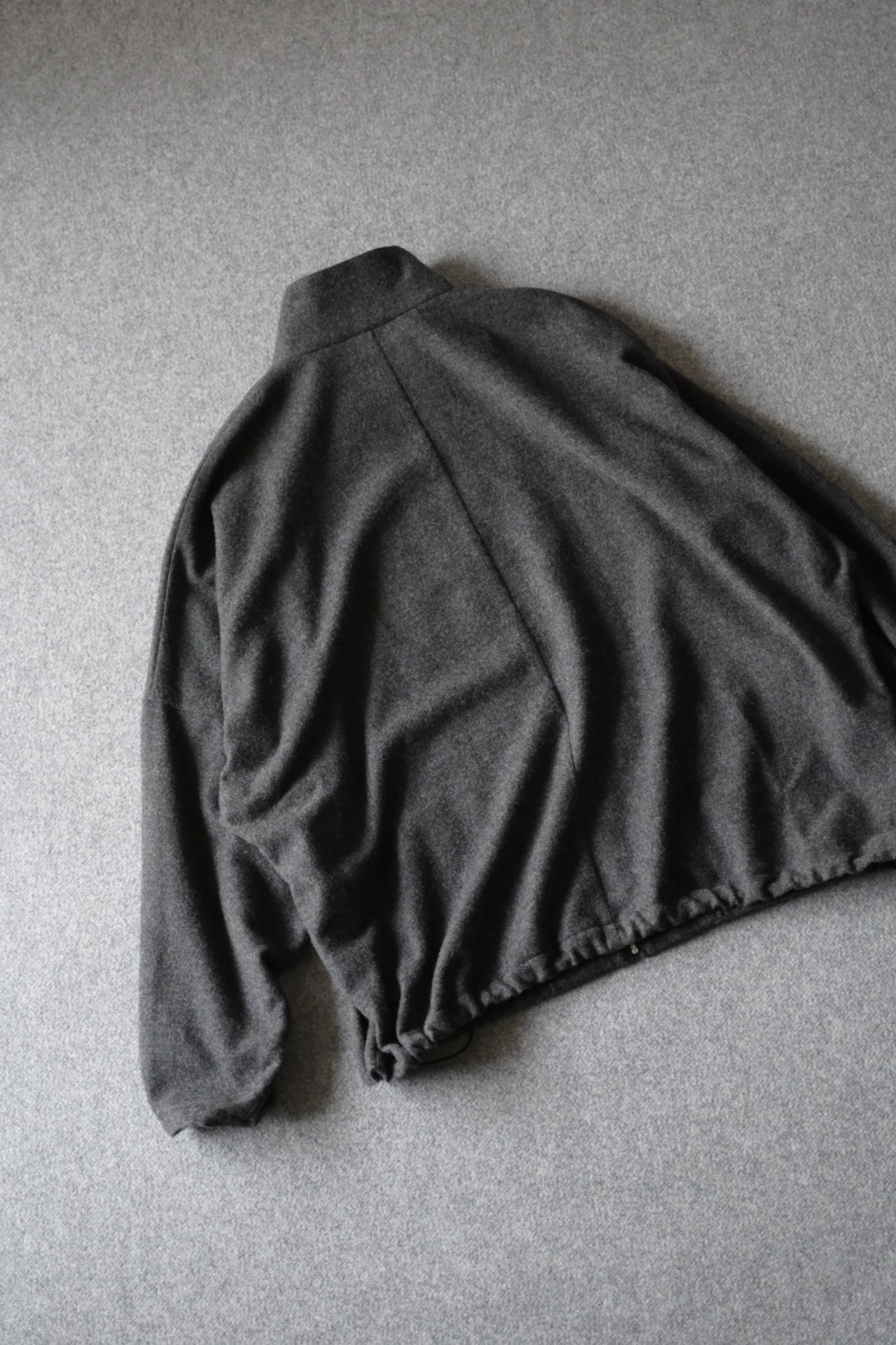 Blanc YM - CASHMERE ZIP JACKET [CHARCOAL GRAY]