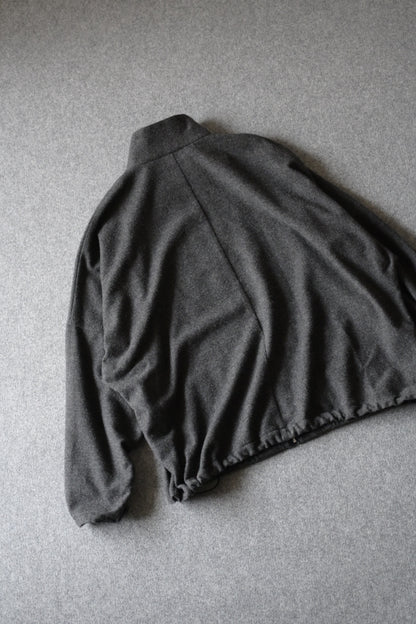 Blanc YM - CASHMERE ZIP JACKET [CHARCOAL GRAY]