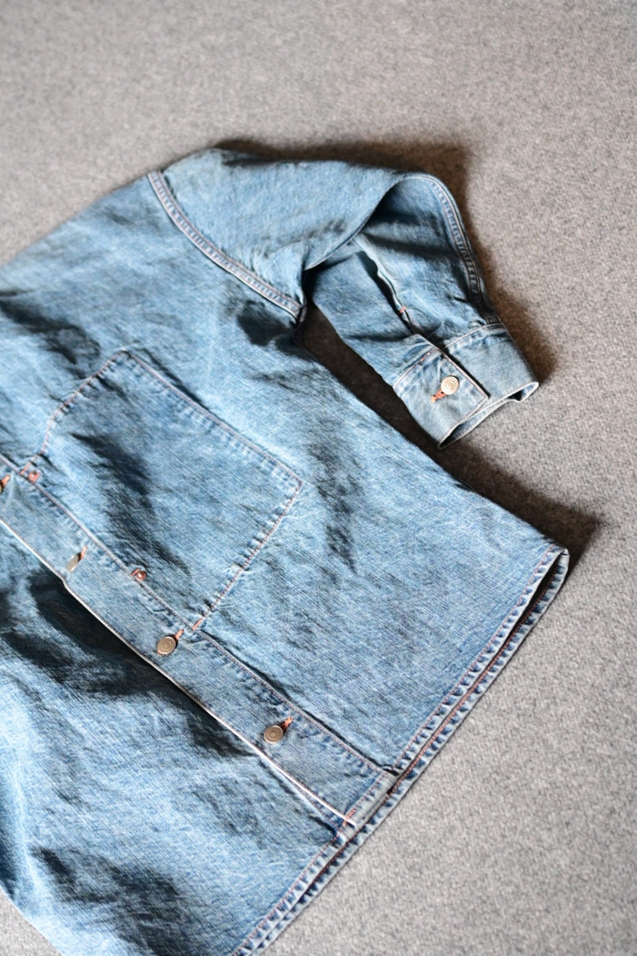 phebus - WASHI DENIM JACKET [FADE BLUE]